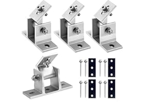 WETOWN 4er Set Solarpanel Halterung Dachhaken - Verstellbare Aluminiumlegierung für sichere Montage von Photovoltaik Solarmodulen auf dem Dach