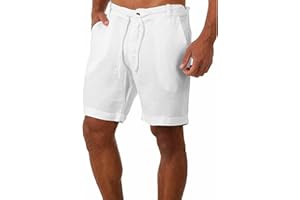 YAOBAOLE Short Lin Homme Bermudas Homme Grande Taille Shorts Eté Bermuda la Plage