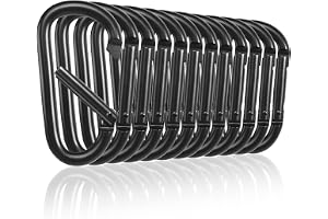 GFUEIGJ Aluminium Karbinhake Stor 12 Stycken 75 Mm Hållbar Karbinhake Fiske Vandring Resor