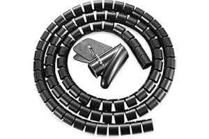 HGGZEG Tube de câble en spirale pour TV, PC et organisation 5 m