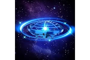 DEERC D12 Hand Operated Flying Toy Drone for Kids, UFO Flying Ball Mini Drone with Cool LED Lights, 5 Motion Sensors,2 Speeds,360° Flips, Anti-Collision, Indoor Small UFO Toy Gifts for Boys and Girls