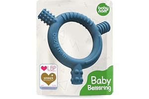 Baby Nom ® Beißring Baby Kühlend - BPA-Frei Beissring Baby Kühlend, Zahnungshilfe Baby, Greifling Baby, Beißspielzeug Baby, Greifspielzeug Baby zum Baby Zahnen, Teething Toy Baby, Kauspielzeug Baby