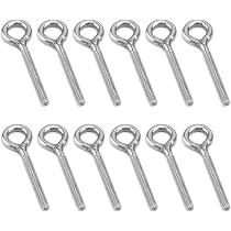 2 Golfari Acciaio Inox M10 X 120 Mm – Bulloni Occhiello Per Sollevamento, Fissaggio E Uso Esterno, Con Dadi E Rondelle