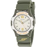 SF Quartz Analog White Dial Fern Green Plastic Strap Watch for Men - NT7921PP15: 