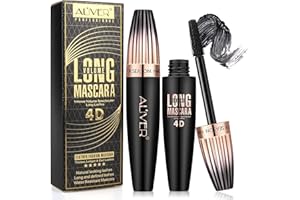 VINIMAY Mascara de Pestañas Waterproof, Rimel Pestañas Volumen y Largura, Mascara Negra, Extensiones De Pestañas, A Prueba De Manchas, Sin Grumos, Sin Manchas