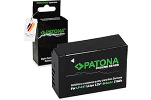 PATONA Premium LP-E17 Batería 1100mAh Compatible con Canon EOS RP R8 R10 R50 R100 77D 200D 250D 750D 760D 770D 800D 850D 8000D M3 M5 M6 Mark II Kiss X8i X9 Rebel SL2 SL3 T6i LPE17 LP E17