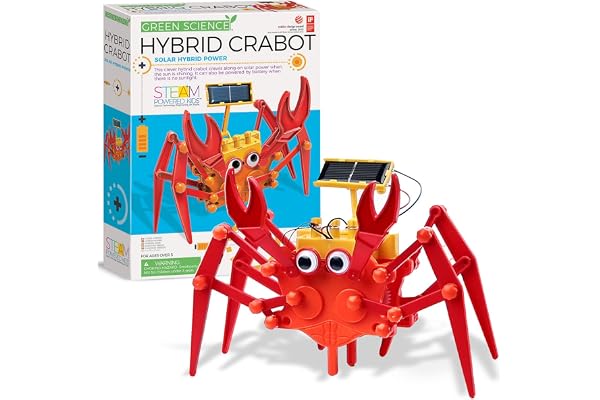 4M Green Science 403448 Kit de Crabe Rampant Hybride à énergie Solaire pour Enfants à partir de 5 Ans Multicolore