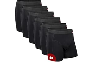 DANISH ENDURANCE Boxers en Coton Bio Ultra Doux et Respirants, Confortables, Caleçons Homme, Lot de 3 ou 6