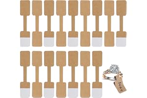 TAKFREE Jewelry Price Tags Stickers, 500pcs Jewelry Price Labels Tags for Display Prices Kraft Self Adhesive Pricemarker Tag for Necklace Earring Ring