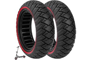 VOLOHAS 10 x 2.7-6.5 Solid Rubber Tyres, 10 Inch Solid Tyre Replacement Tyres for KuKirin G3/KuKirin G2 Master/Smartgyro Speedway/Rockway/Crossover Speedway 5/Dualtron 3 Electric Scooter Solid Tyres