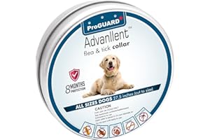 Advanllent Flea Collar for Dogs, Flea and Tick Treatment for Dogs, One Size Fits All, 27 inch, 8 Month Protection, 1Pack, Natural & Safe