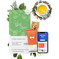 The Healthy Company Lean Natural One Week Weight Management Plan (Mint) Lean Bars 7x30g & Organic Natural Lean Green Tea…