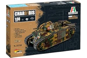 Italeri 25766 1:56 Char B1 Bis - Maquette de construction, modélisme, bricolage, loisirs, collage, kit en plastique, fidèle aux détails, kit militaire, char 1:56