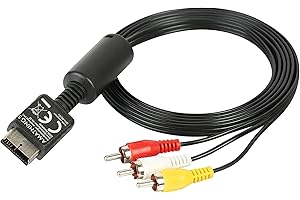 AV – Câble vidéo/audio/YPbPr/Projecteur/Rallonge pour PS2 de amathings avec/sans adaptateur SCART