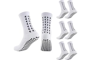 OnseToday 3 Pairs Non Slip Football Socks, Football Grip Socks for Men, Soccer Socks with Rubber Dots for Yoga Running Hiking