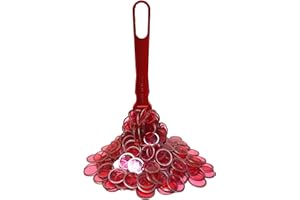 Fonyiunce Fichas de Bingo magnéticas,Recoge fichas Bingo magnética,Kit de Chips magnéticos Transparentes con,Metal para Contar fichas Escolares y de Juego (Rojo)