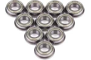 WALFRONT 10 Pcs F688ZZ Roulements à Billes Radiaux à Bride Roulement à Billes à Bride Double en Acier Métallique 8 * 16 * 5mm pour le Moteur