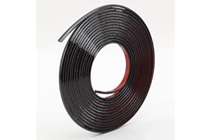 GKKBUFF Black Self Adhesive 3d Wall Edging Strip Peel and Stick Trim Seam Wall Sticker Decor Tape Decorative for Ceiling/Corner/Mirror/Furniture/Door/Wardrobe/Home and Auto Decor (0.8CM*10M/0.31IN*32.8FT)