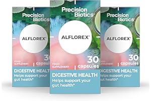 Alflorex 12 Week Gut Health Plan - by PrecisionBiotics - Includes Individual Support & Alflorex Plus Calcium 30 Caps x 3 Packs