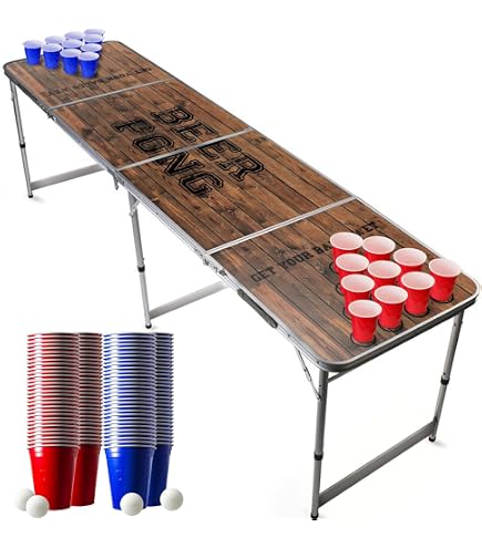 Table De Beer Pong Lumineuse LED – Pliable, étanche, Homologuée Tournoi, Pour Soirées Entre Amis
