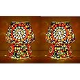 JINPINGHP Dome Shaped Table Lamp (Multicolour) - Set of 2