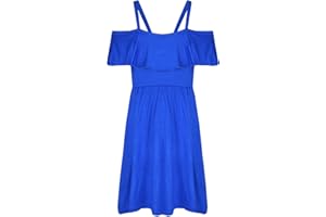 A2Z 4 Kids Filles Patineur Robe Enfants Rouge Floral Imprimé D'été Parti Off Épaule Robes Âge 7-13 Ans