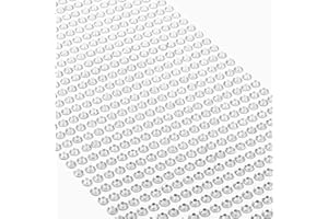 Movoja Silberne Strasssteine - runde Glitzersteine 880 Stück 4 mm selbstklebend zum Verzieren und Basteln | Schmucksteine zum aufkleben | Steinchen Dekosteine Bastelsteine Silber