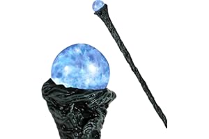 Spooktacular Creations Bastone da strega di Halloween, stile vintage, magico, accessorio per feste di Halloween, costumi da gioco di ruolo