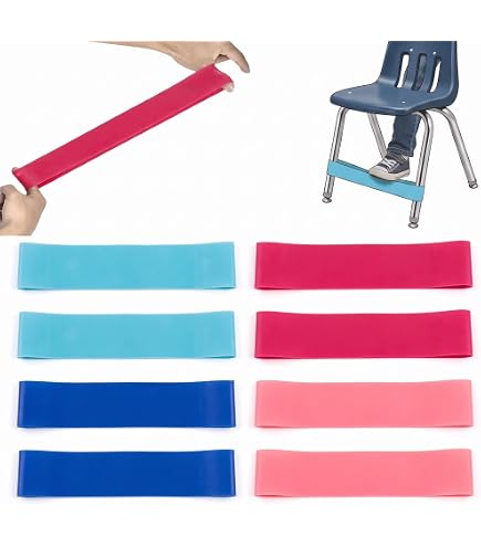 8 Pièces Bande de Chaise Extensible pour Enfants, Colorées, Bandes de Chaise Fidget Sangles de Siège Flexibles, Sensorielles, élastique chaise 8 Pièces Bande de Chaise Extensible pour Enfants, Colorées, Bandes de Chaise Fidget Sangles de Siège Flexibles, Sensorielles, élastique chaise