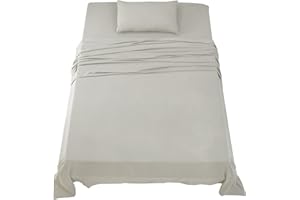 ‎FARFALLAROSSA FARFALLAROSSA Bettwäsche-Set für Doppelbetten, Bettlaken und Kissenbezüge, Mikrofaser, für Bett mit 90 cm,Beige