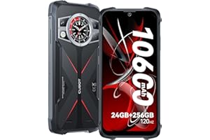 CUBOT Kingkong 9 Outdoor Handy Ohne Vertrag Android 13(2023),Helio G99 24GB RAM/256GB ROM Smartphone 10600mAh,6,58" FHD+ Display IP68 Wasserdicht Simlockfreie, 100MP+32MP Kamera, 4G NFC, Schwarz