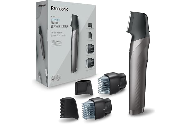 Panasonic - Personalcare ER-GY60-H503 | Tondeuse 2 en 1 - Barbe et corps - Ishaper 20 positions de coupe 4 accessoires 50 min d'autonomie Charge 1 heure Wet & Dry Argent