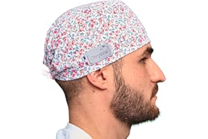 CHRYSVAL - Calot Court Lily - Bonnet Chirurgical Ou Calot Cuisine Unisexe 100% Coton Oeko-Tex - Réglable Avec Attaches