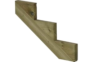 Vinuovo - Cosciale Legno- 3 Gradini, Supporto per Scale Esterne