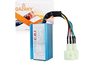 QAZAKY Racing 6 Pins AC CDI Box for GY6 50cc - 70cc 80cc 90cc 110cc 125cc 150cc Scooter 4-Stroke Engine ATV Go Kart Moped Quad Pit Dirt Mini Pocket Bike Chopper 6-Pin 139QMB 152QMI 157QMJ 6 Pin