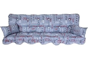 Adlatus-Kühnemuth Polsterauflage Hollywoodschaukel 180x50 Modell 922 Farbe: grau/Schrift