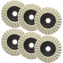 8 Disques De Polissage Laine 100 Mm - Pour Meuleuse D'angle, Trou 16 Mm - Polissage Métal, Verre, Pierre