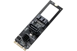 MZHOU M.2 to SATA Adapter NVME to NGFF SSD PCI Express Riser Card Supports NGFF M.2 2280 M/B Key Win8/8.x / 10/11 (X86/X64)