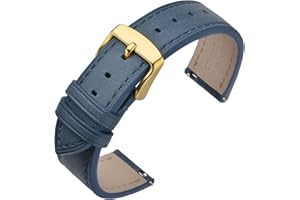 ANNEFIT Bracelet Montre 16mm 17mm 18mm 19mm 20mm 21mm 22mm, Bracelets de Remplacement Cuir à Libération Rapide pour Femme Homme