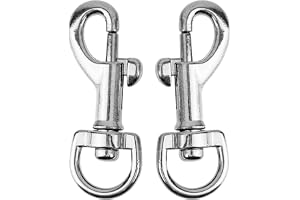 Karbinhake för svivel, 2 st, i silver, storlek 1, för hundhalsband, hundkoppel, karbinhake med rundad svivel, spänne nyckelri