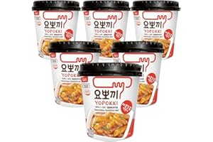 STARRY MART Young Poong Yopokki Cup - Sweet & Spicy Topokki (Rice Cake) 140g (Pack of 6)