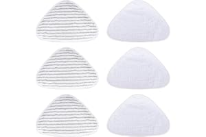 Sgizoku Lot de 6 housses de rechange pour nettoyeur vapeur Vileda - Pour nettoyeur vapeur Vileda - Chiffons de rechange en microfibre pour vileda Steam Plus - Lavable en machine