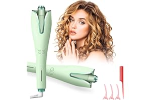 facaio automatyczna lokówka do włosów | automatyczna lokówka do włosów z keratyną i jonami ujemnymi | 4 regulowane temperatury | szybkie nagrzewanie | długotrwała fryzura (zielona)