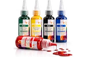 Qibivfo 5 × 50 ml färgpigment för gjutpulver – högkoncentrerade, vattenbaserade flytande färger för gips, betong och cement