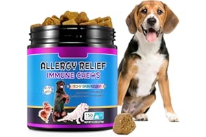TIOUEO Allergy Relief Immune Chews,Allergy Immune Chews for Dogs - 150pcs Pecking Duck Flavor,Advanced Allergy Relief OMEGA-3
