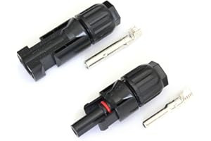 PHOTONIC UNIVERSE Pair of MC4-compatible solar cable connectors (male + female) for 10mm2 solar cable for solar panels and photovoltaic systems