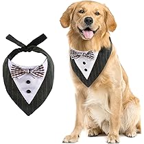 Bandana Smoking Per Cani - Collare Con Papillon Regolabile, Per Eventi Eleganti