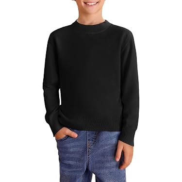 Süßer Strickpullover Für Kinder 3–4 Jahre – Bunt, Kuschelweich, Mit Cartoon-Muster (Z2-Schwarz)