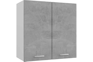 Gecheer Kitchen Cabinet Kitchen Storage Cupboard Unit Hanging Cabinet Concrete Grey 60x31x60 cm Engineered Wood