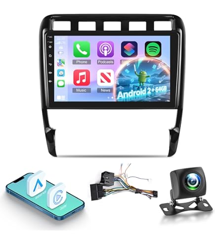 Auto Kühlung Android Radio Für Porsche Cayenne 2002-2010 - 9 Zoll Mit CarPlay & Rückfahrkamera Android Auto Cayenne